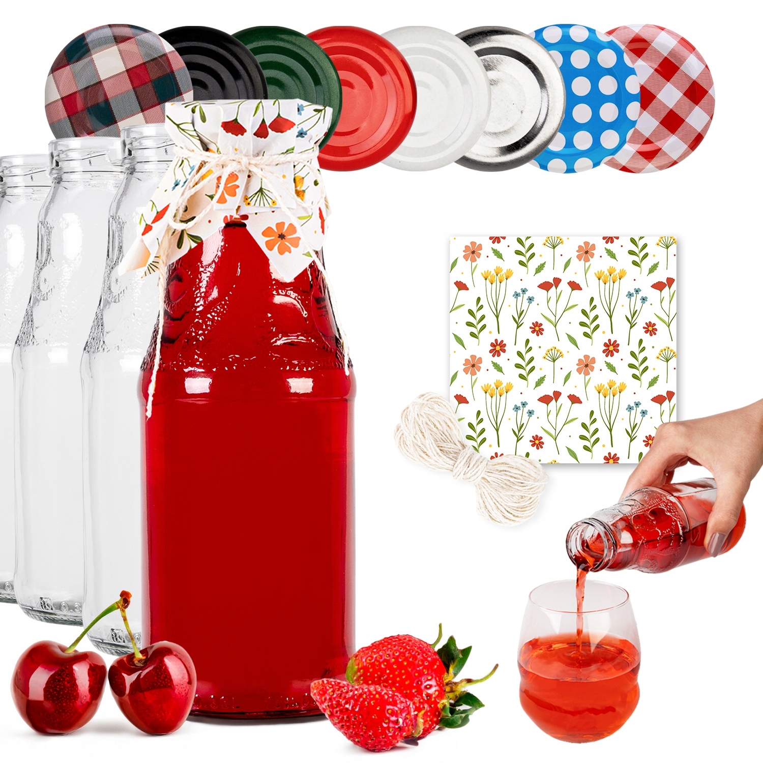 50x Lahvičky Soček 330 ML Na Kompot Zavařeniny Šťávy Likéry Limonáda Sada