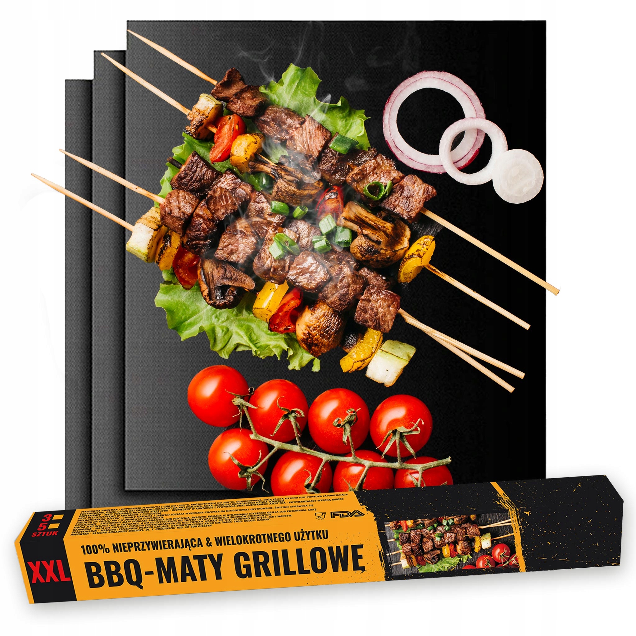 

3x Mata Teflonowa Do Pieczenia Na Grill Piekarnik