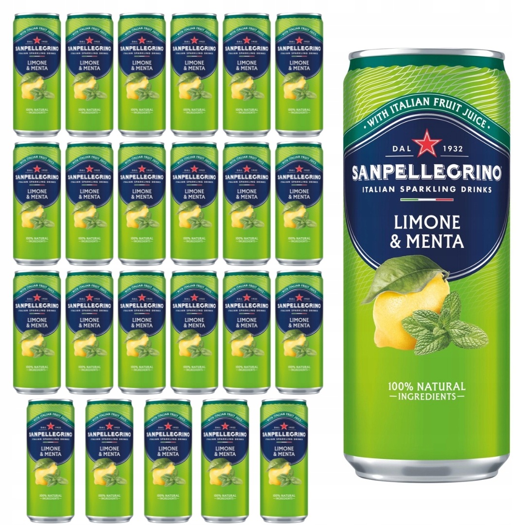 San Pellegrino limetka máta sycený nápoj Limone&Menta 330 ml mohito