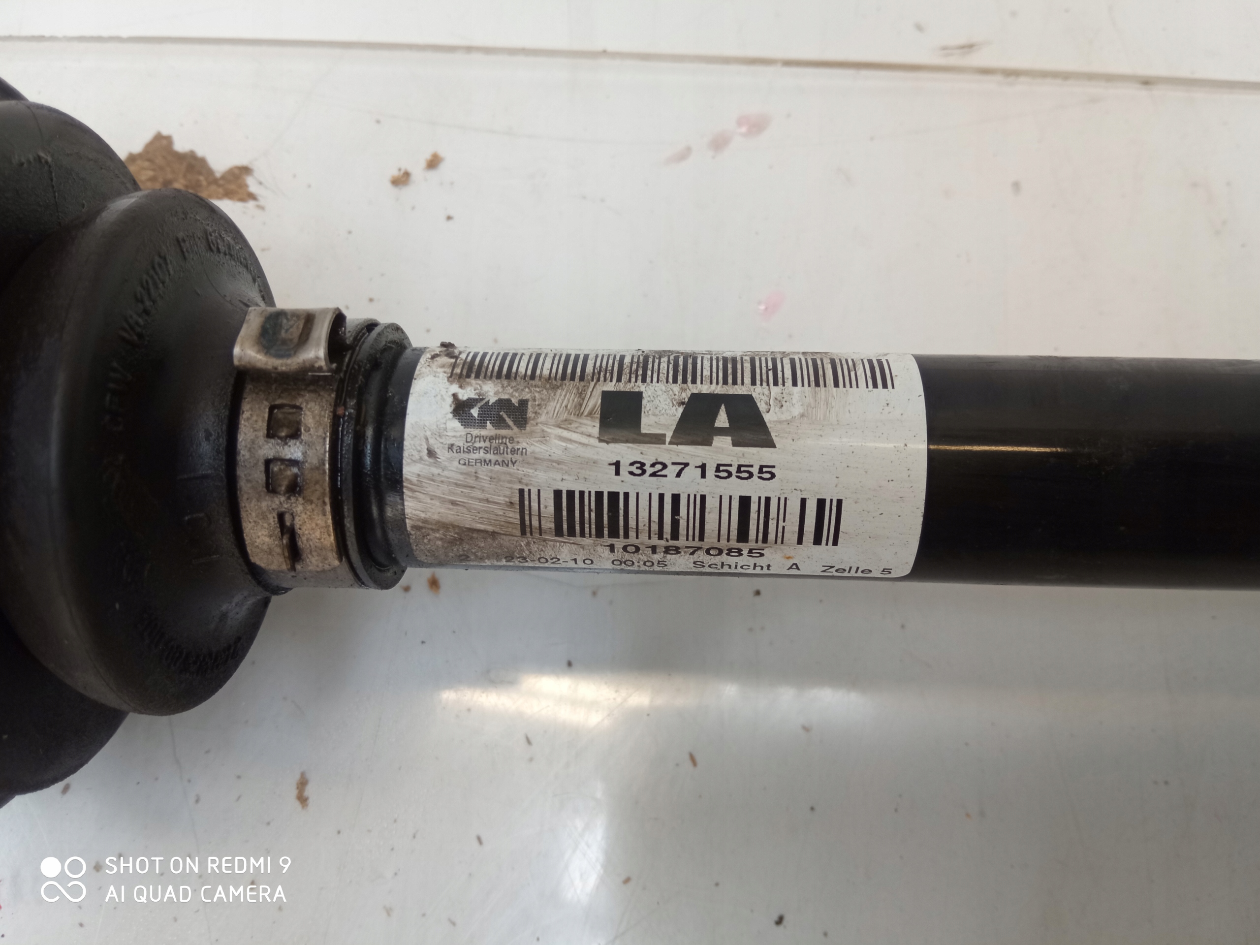 OPEL ASTRA J semi-axis left short. 13271555 LA 1.4T