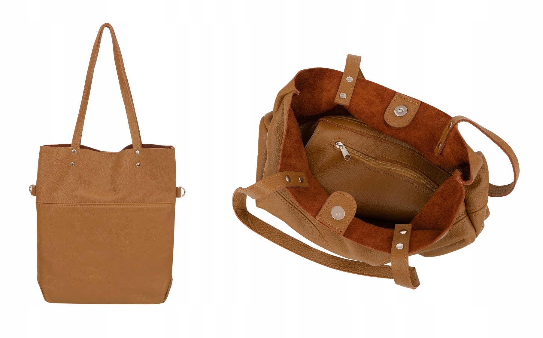 

torebka ze skóry worek Skóra shopper A4 skórzana