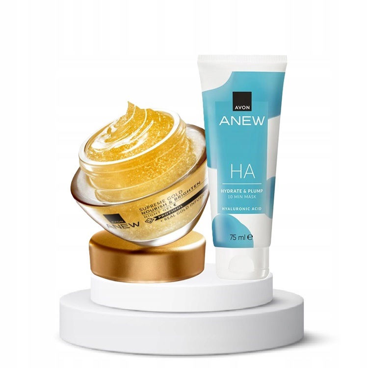 Anew Ultimate Zestaw kosmetyków Maska na noc + Emulsja Gold