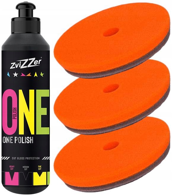 ZviZZer ONE POLISH 250ml 3x ALL-ROUNDER ORANGE PAD