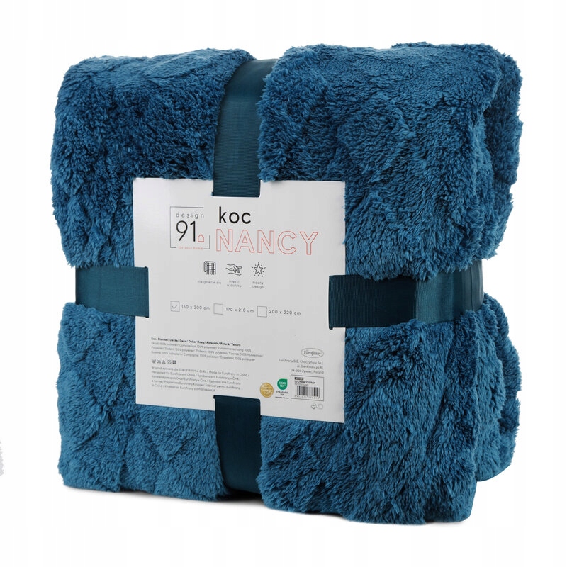 Deka Nancy 200x220, tmavě modrá, s 3D efektem D91