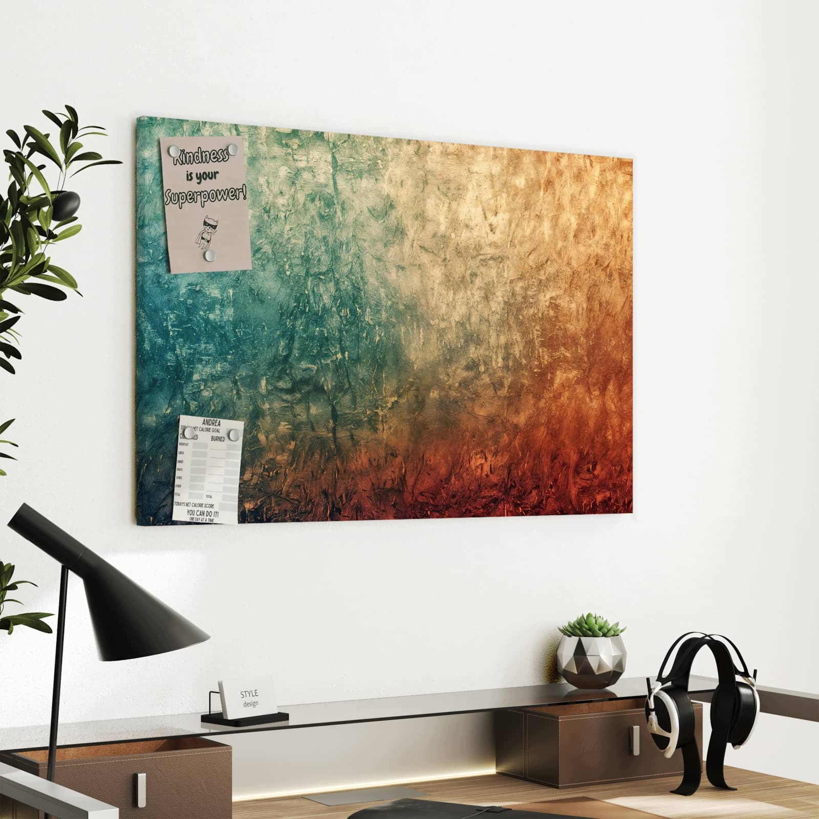 Magnetická tabule Strukturální Barva 60 × 40 cm