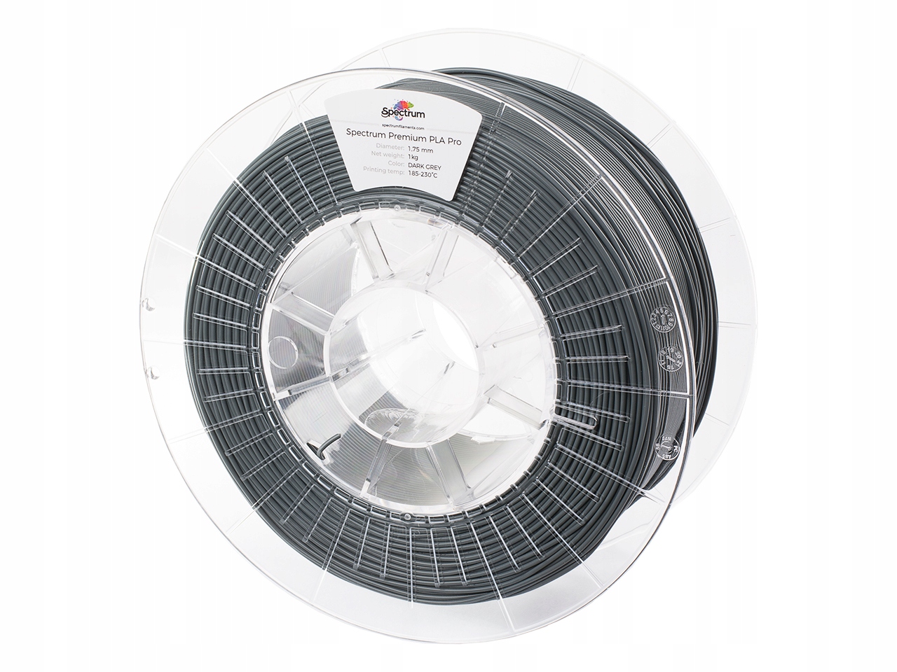 Filament Spectrum Pla Pro Dark Grey Šedá 1,75 mm 1 kg