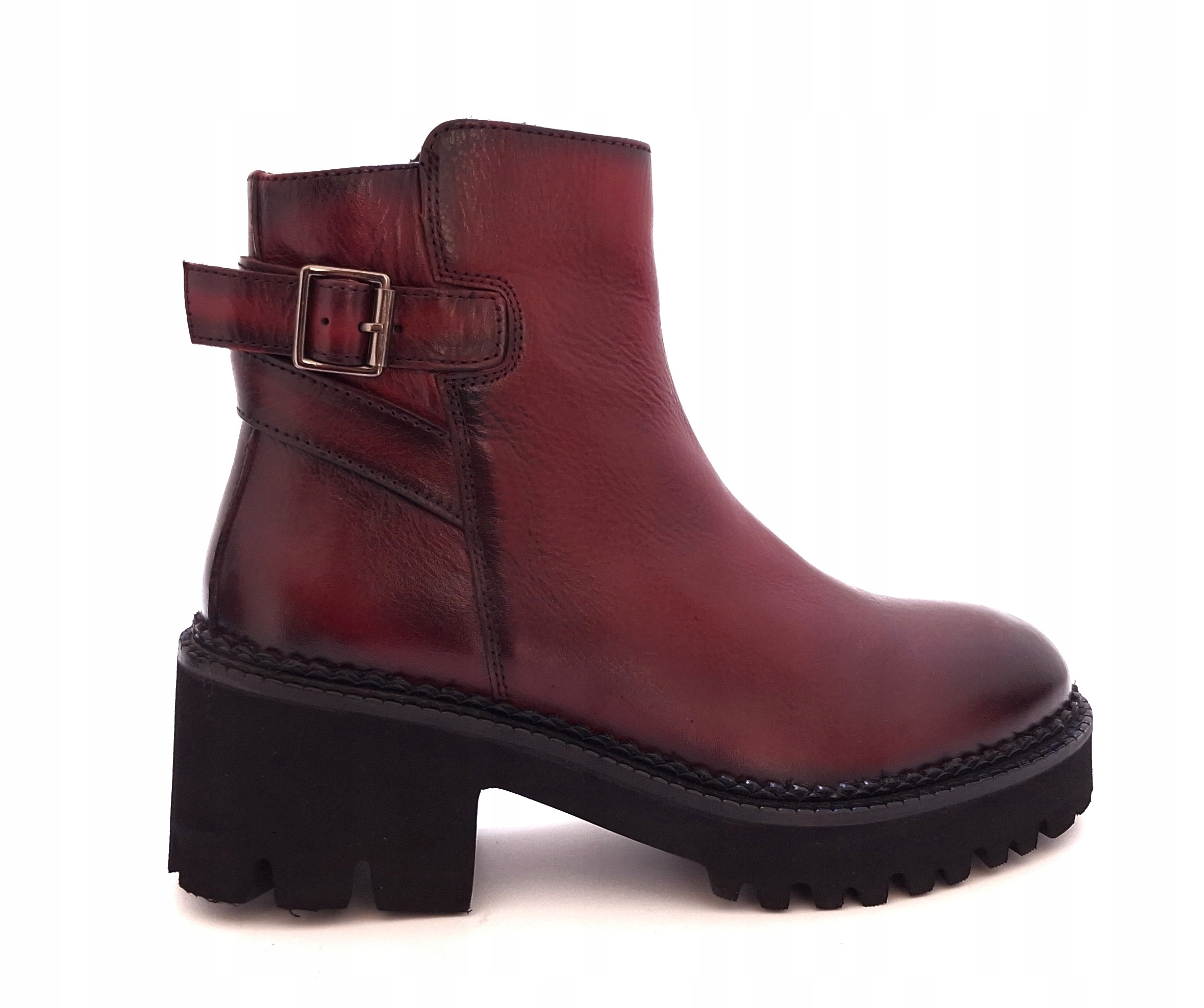 Bordové dámské kotníkové boty na silné podrážce Jorge Oliveira 865