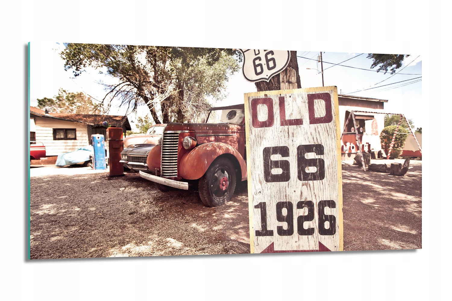 panel do kuchyne Route 66 smerový 100x50 lacobel