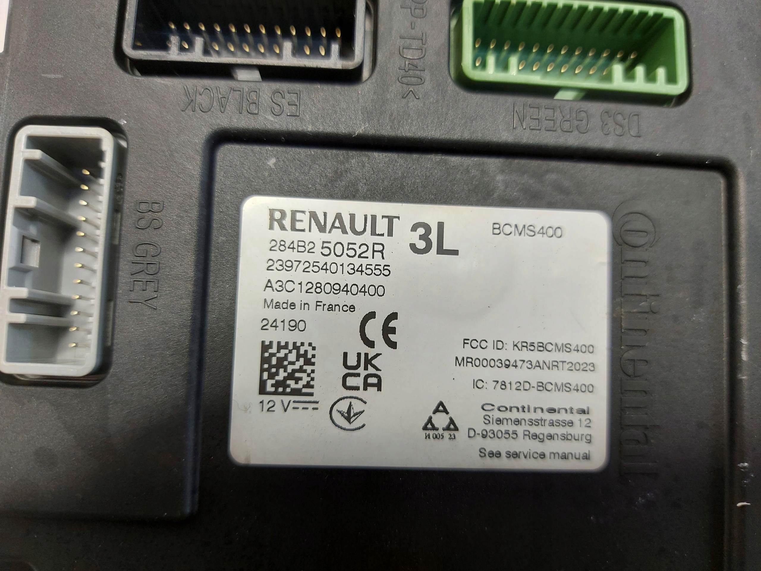 RENAULT Scenic E-Tech V 5 module control unit BCM 284B25052R