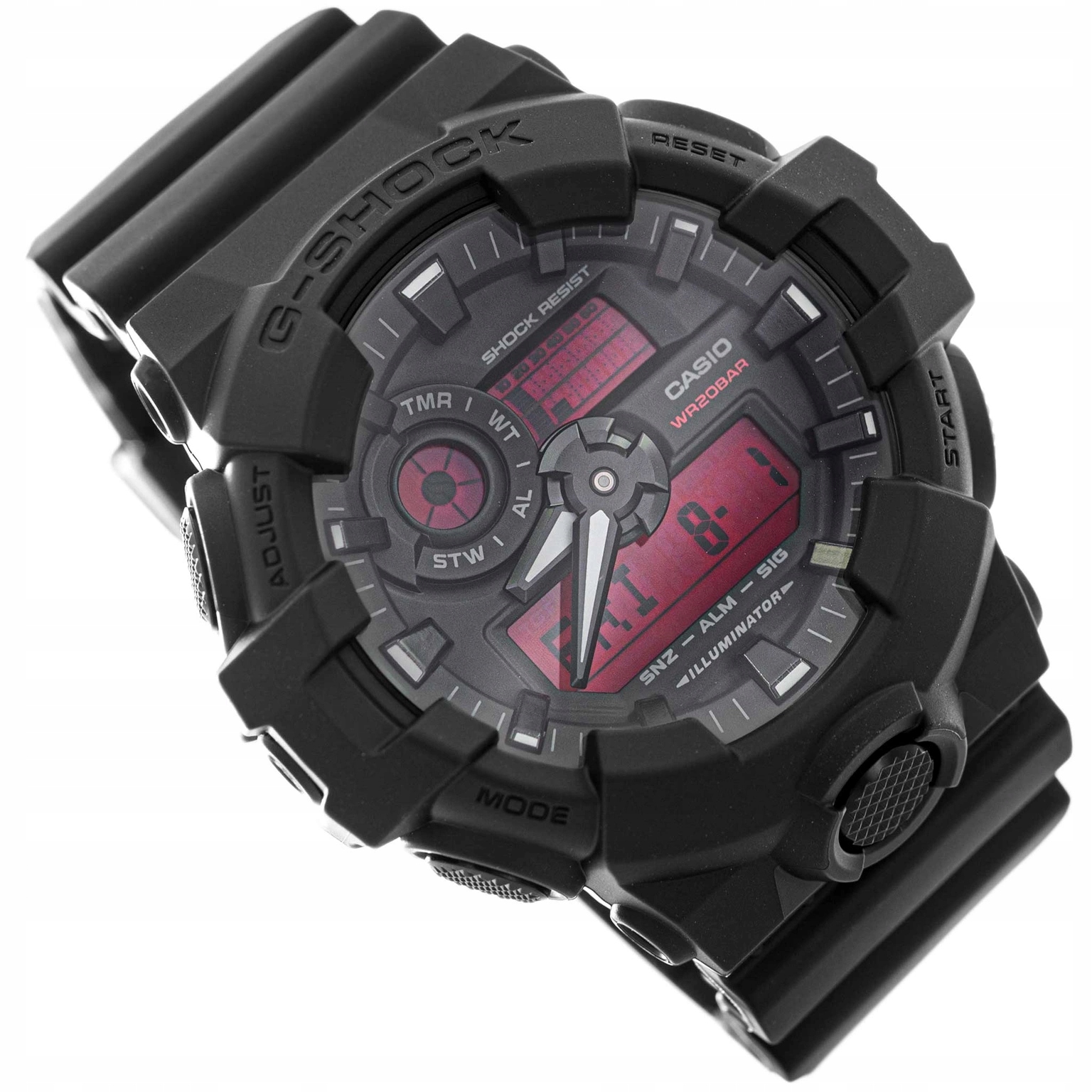 Pánské Hodinky Casio GA-700BBR-1AER G-shock 200 M, Černé Na Řemínku