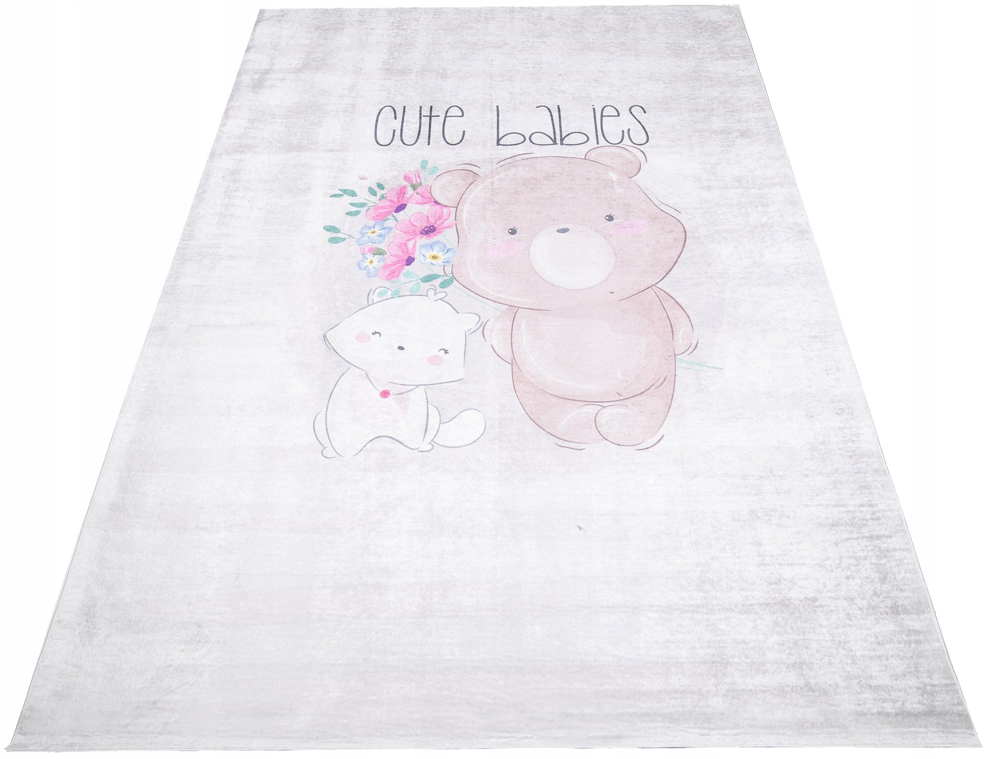 Koberec Barevný Dětský 160x230 Medvídek Květiny