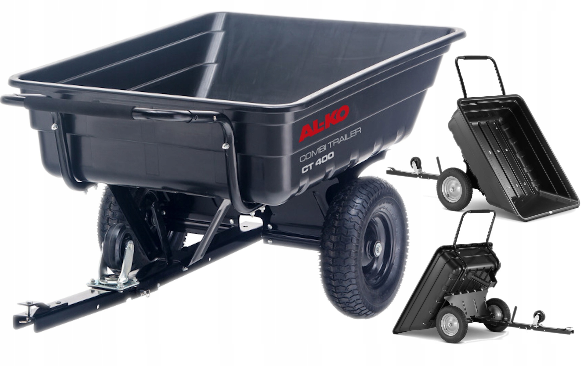 113870 Al-ko CT400 Przyczepka transportowa 400kg, może być taczką ogrodową