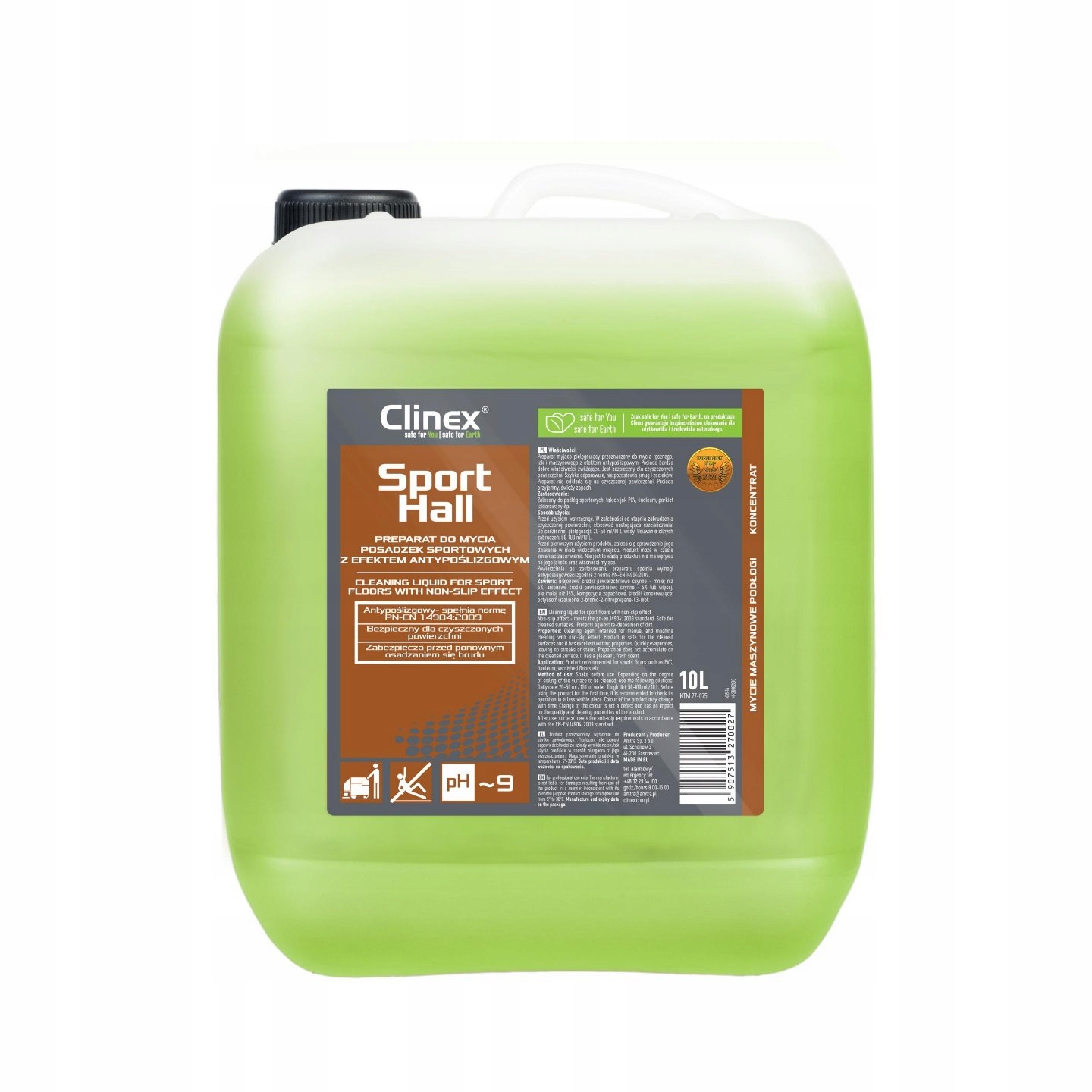 Levně Mytí sportovních podlah Clinex SportHall 10L