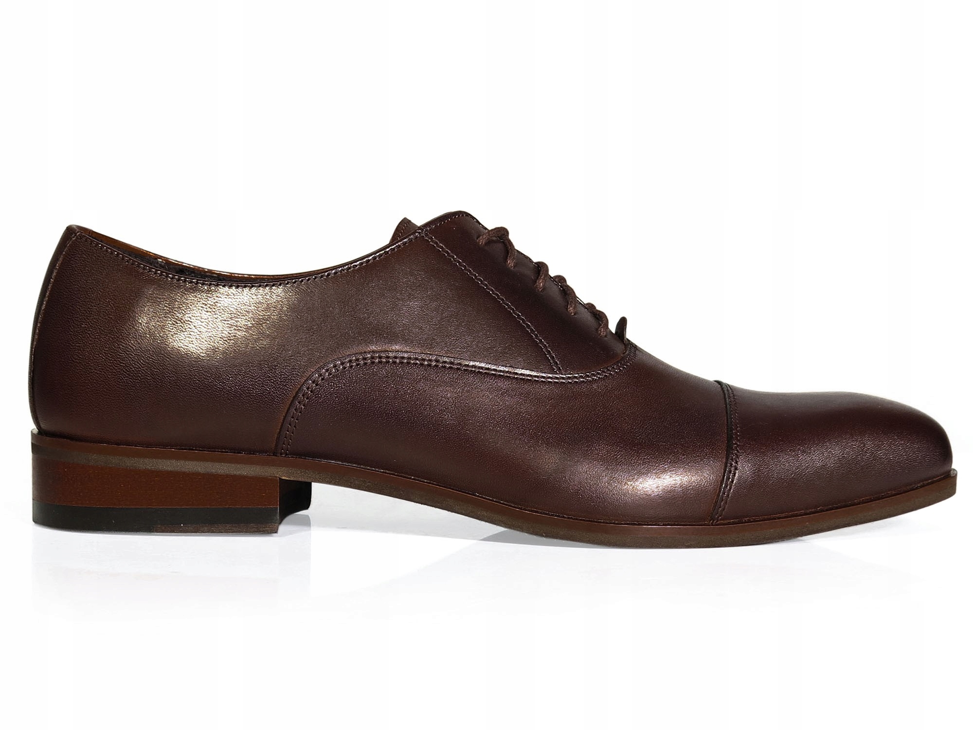 

Ciemnobrązowe półmatowe wiedenki/oxfordy T128 43