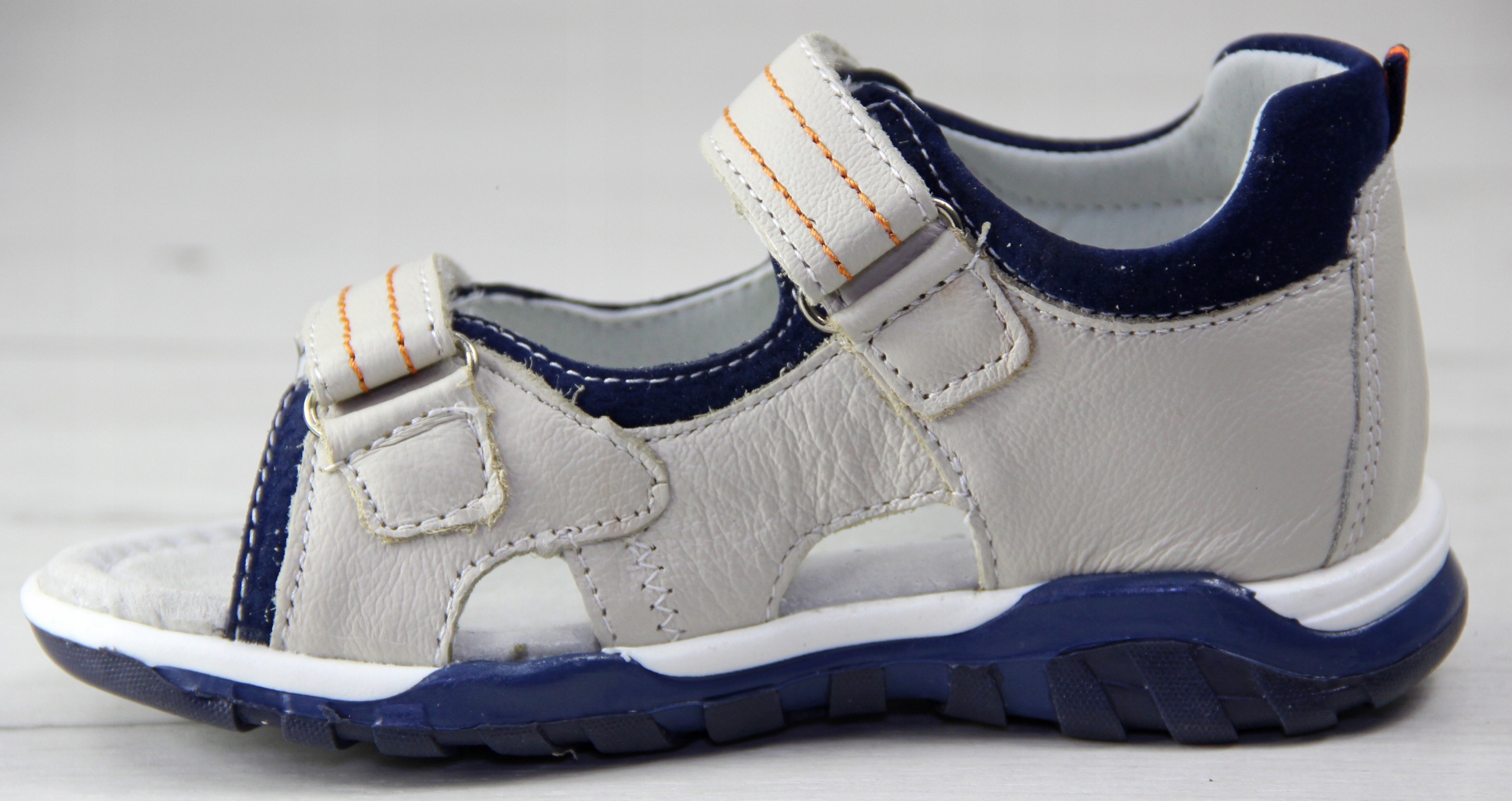 CLIBEE sandałki SKÓRZANE 31/19,2cm PROFILOWANE Kolor beżowy