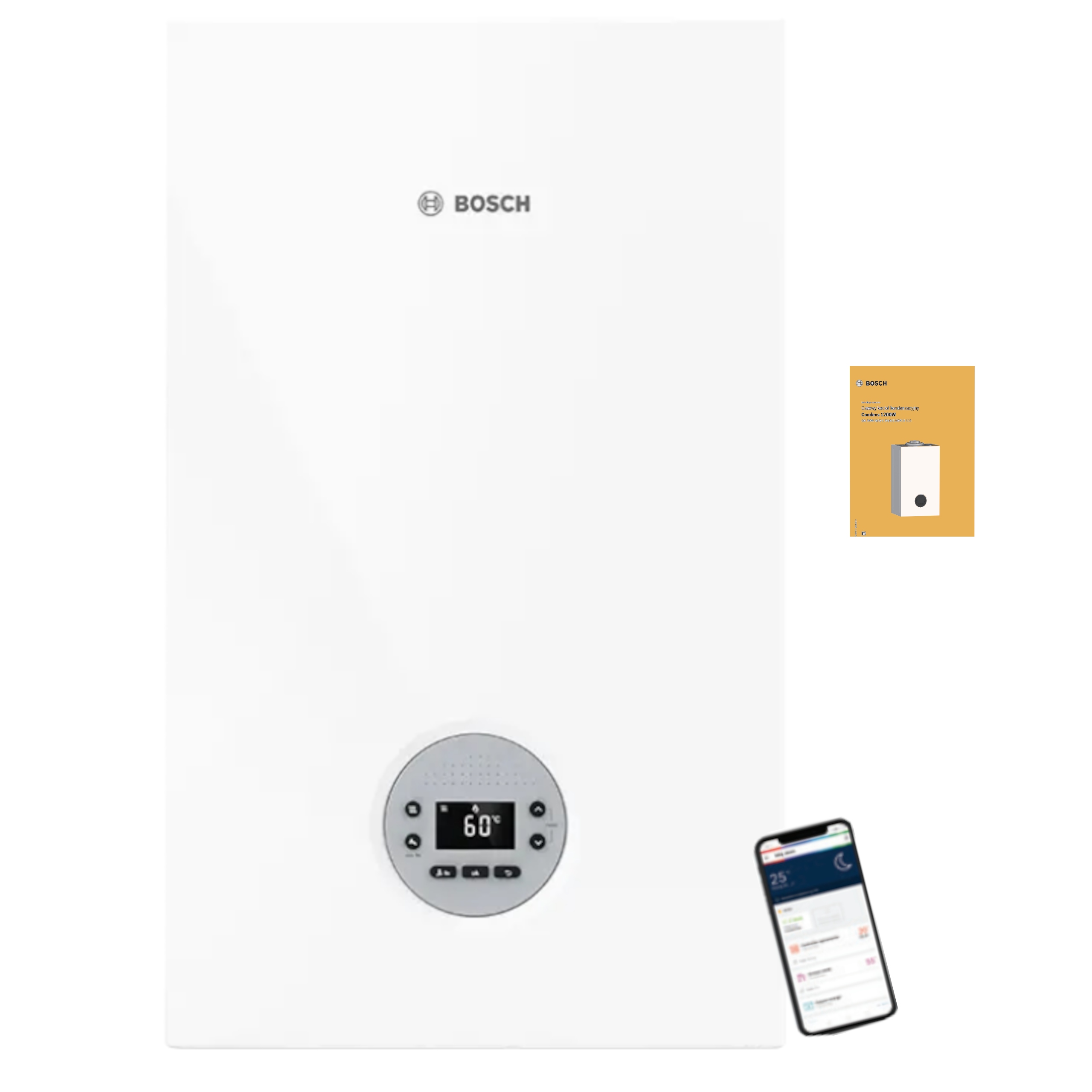 Gazowy Kocioł Dwufunkcyjny Kondensacyjny 26kW Zamknięta Komora Wifi Bosch