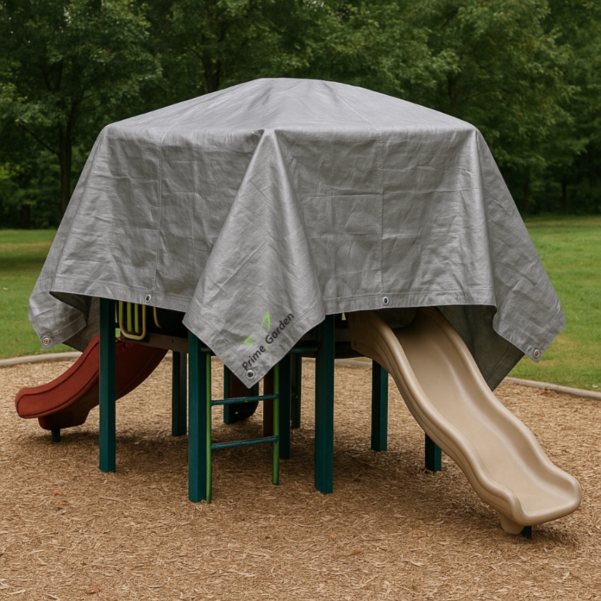 Plandeka srebrna Mega Gruba 130 g/m2 - 3x5 m — 10