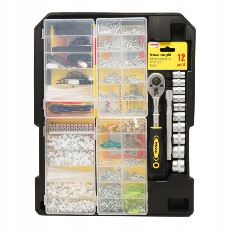 ZESTAW NARZĘDZI KLUCZY 1400 EL WALIZKA NARZĘDZIOWA Marka WMC Tools