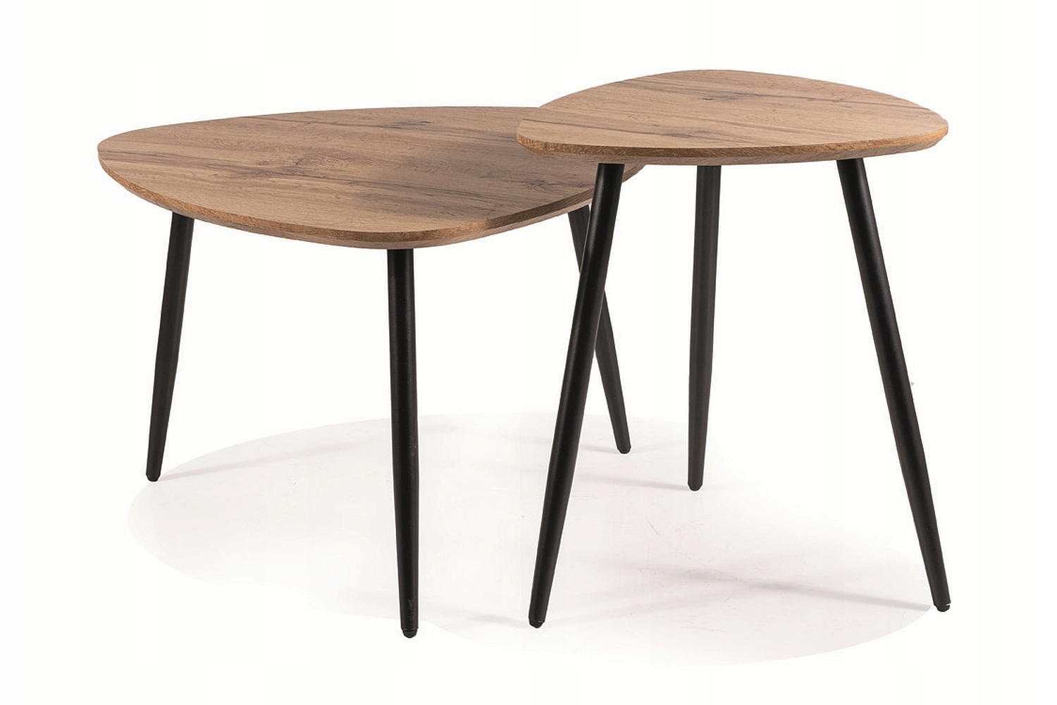 Konferenční stolek Twin dub artisan/černý, sada Sig