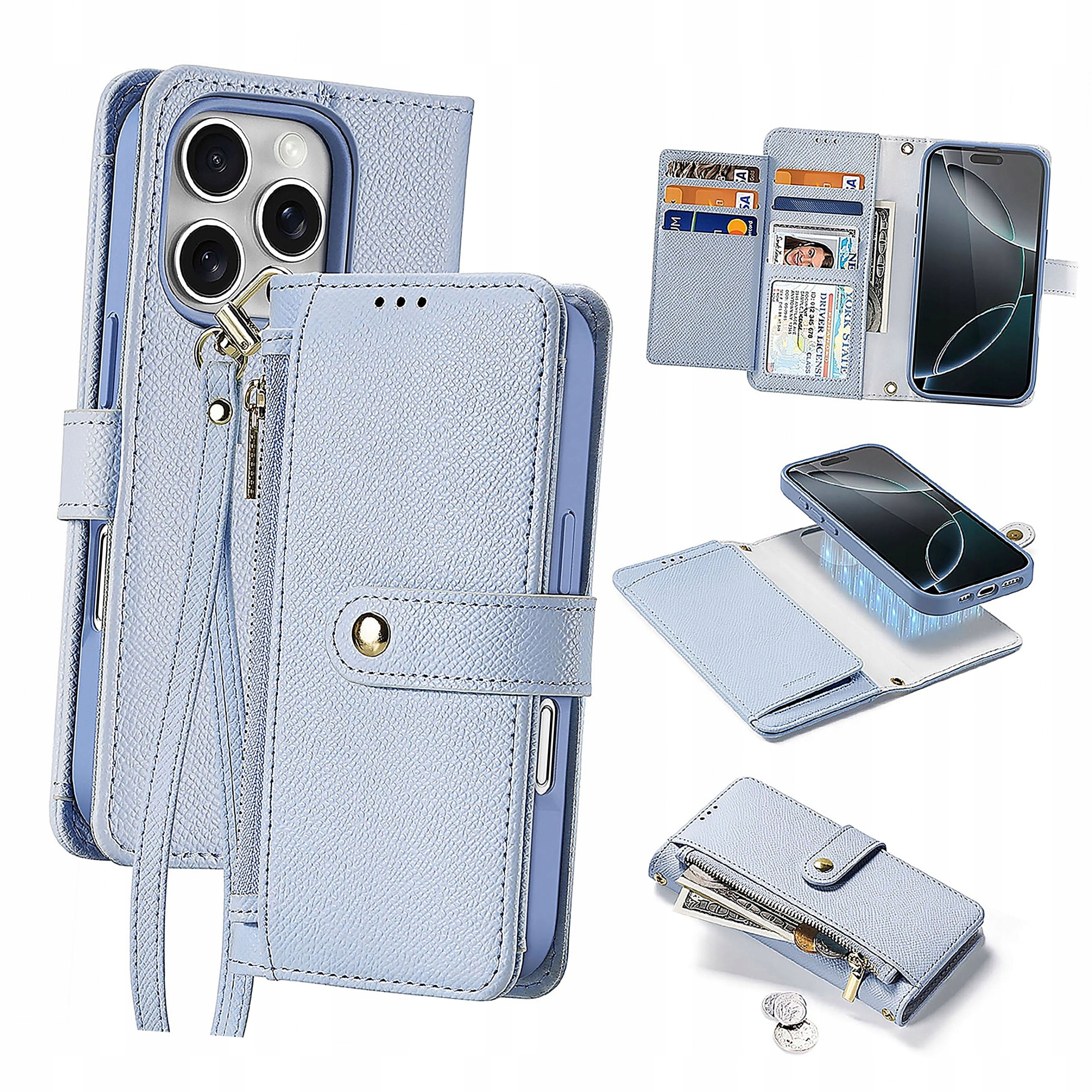 Etui skórzane Dux Ducis Lawa do iPhone 16 Pro Max z odłączanym portfelem