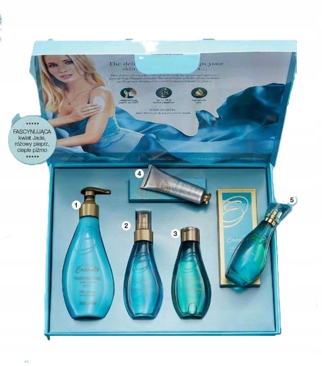 Zestaw Encanto Fascinating perfumy, mgielka, balsam, krem i olejek Avon