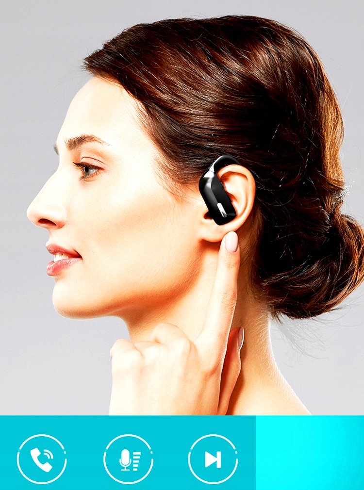 SŁUCHAWKI BEZPRZEWODOWE DOUSZNE SPORTOWE BLUETOOTH 5.3 + EDR POWERBANK LED Wysokość produktu 4.5 cm