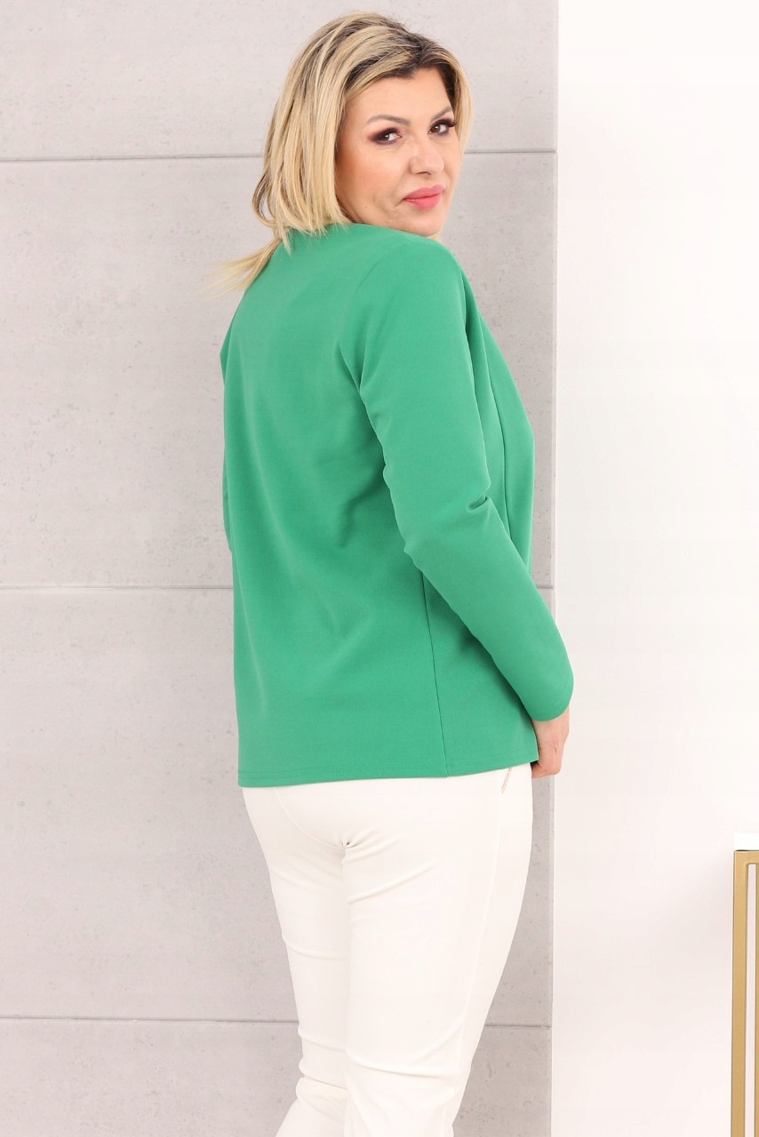 WIZYTOWA NARZUTKA GŁADKA LUŹNA ŻAKIET POLSKI PRODUCENT DUŻE ROZMIARY Marka FEMIMODA