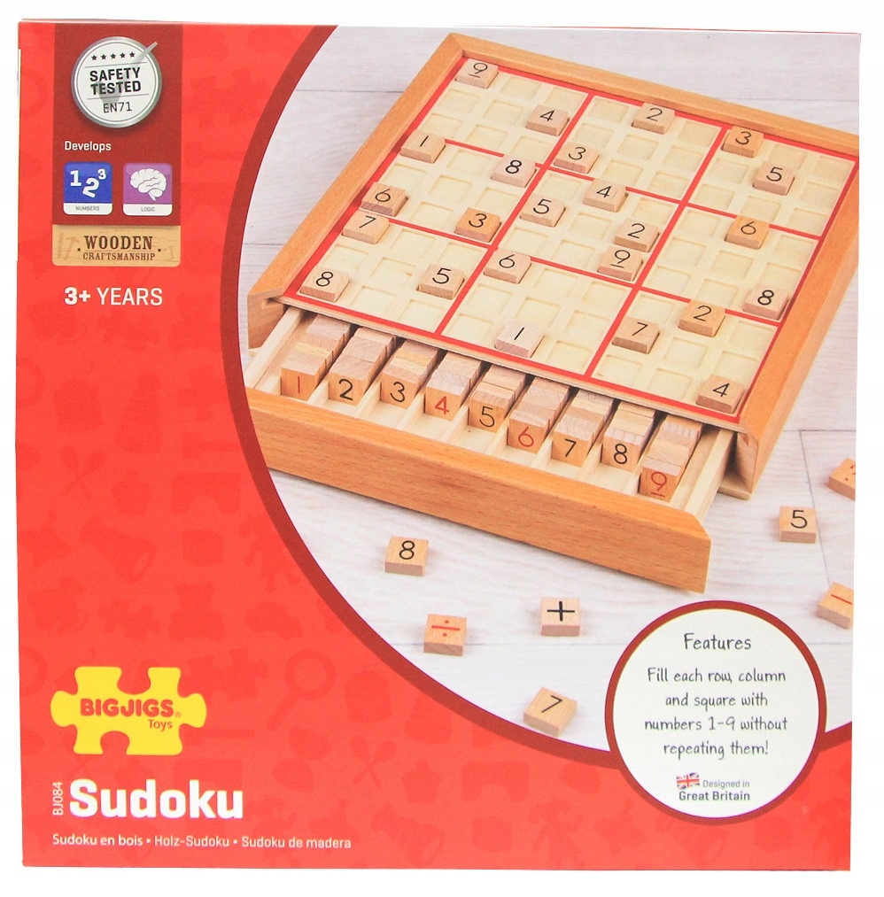 Gra planszowa sudoku Bigjigs Toys