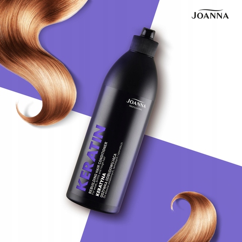 Joanna Keratyna Odżywka odbudowująca włosy 500g Działanie regeneracja i nawilżenie