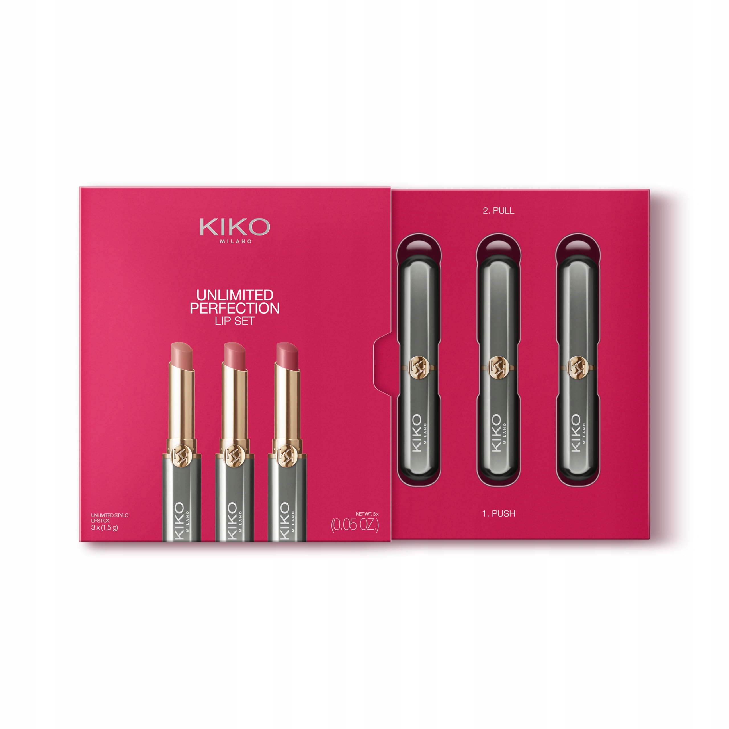 Kiko Milano Unlimited Perfection Lip Set 3x Pomadka Zestaw Prezentowy