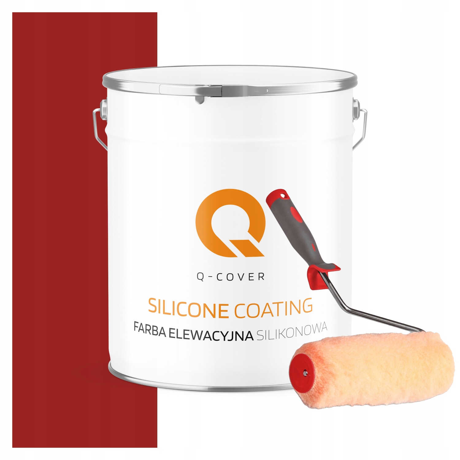 Vonkajšia fasádna farba na omietku 5L, červená farba Uv valček