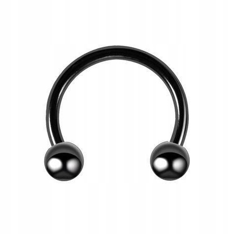 

Podkowa klasyczna czarna helix septum 0,8/8/2