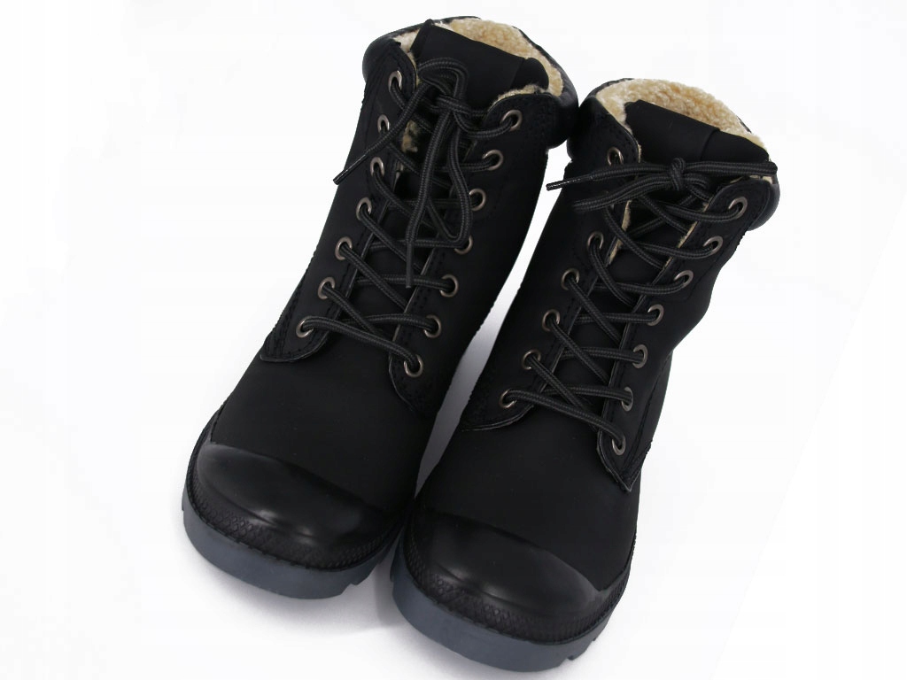 BOTKI DAMSKIE PALLAD OCIEPLANE FUTERKIEM CZARNE BUTY ZIMOWE 39 Rozmiar 39