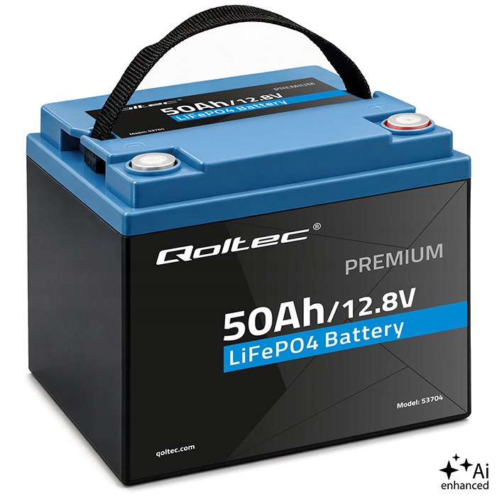 Akumulátor LiFePO4 12.8V 50Ah 640Wh Bms pro fotovoltaiku Qoltec
