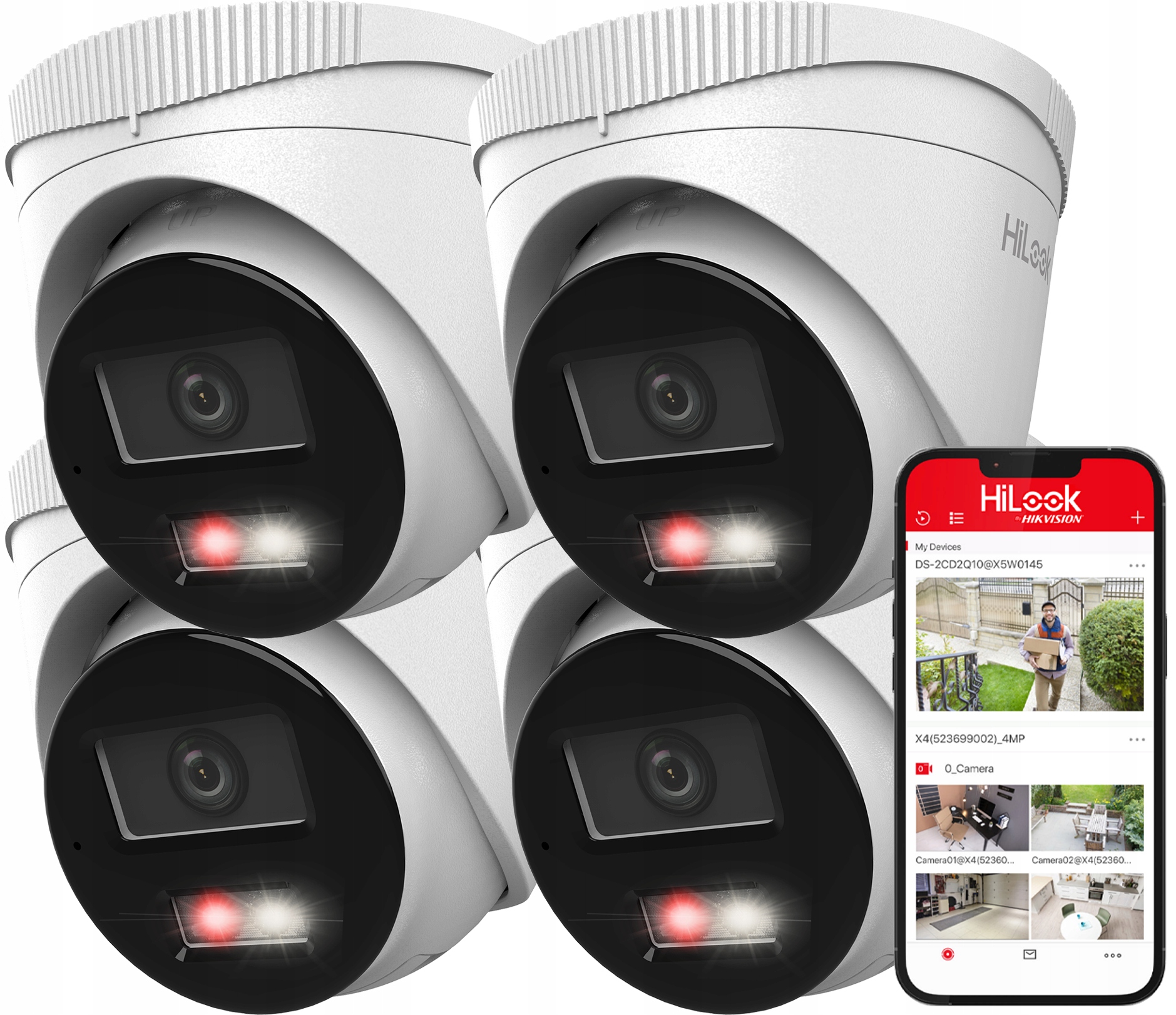 6Mpx vonkajšia Ip kamera 4x IPC-T260HA-LU HiLook od Hikvision Hd Ir+led