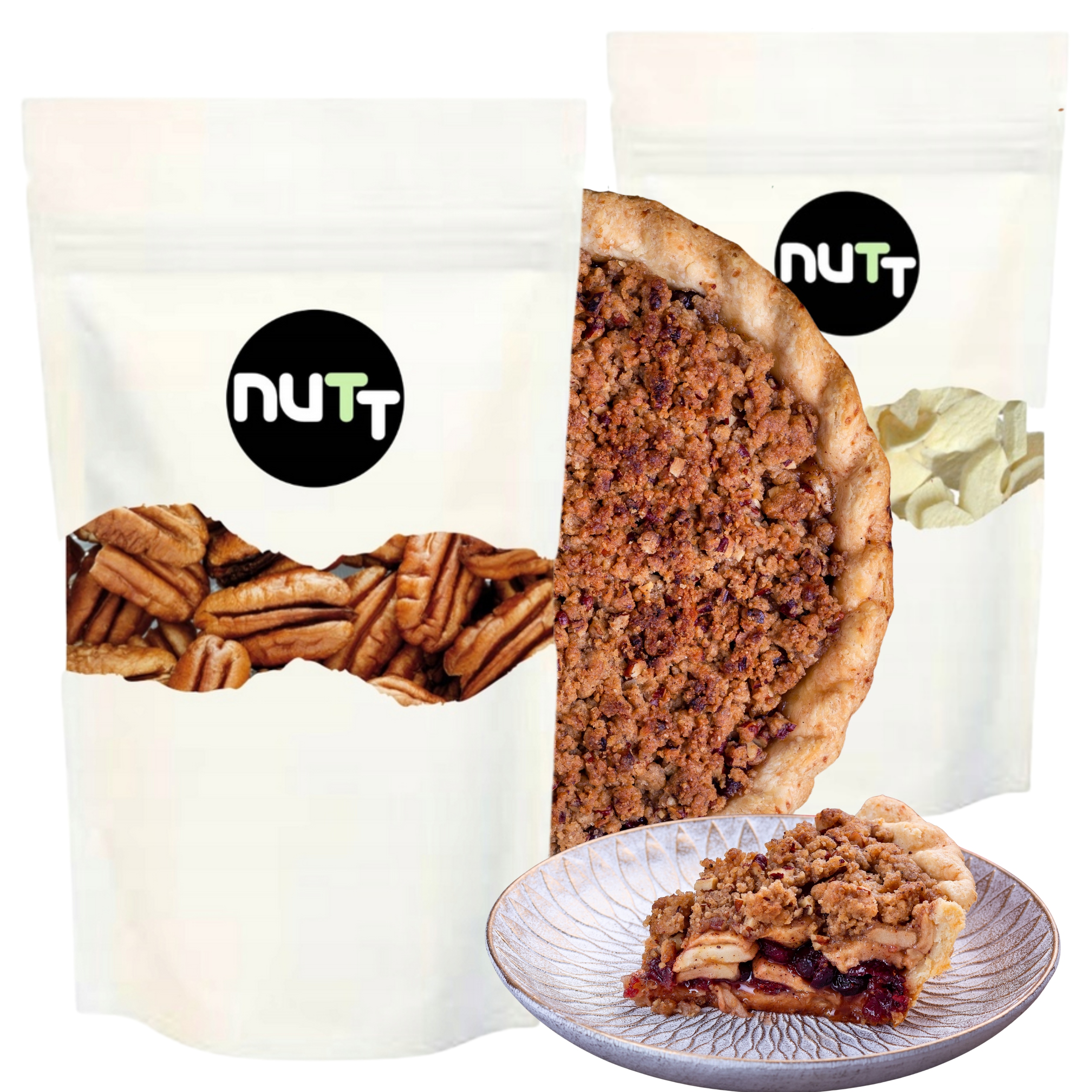 Orzechy pekan połówki Jabłka Zestaw Szarlotka Klasa A 1kg 100g