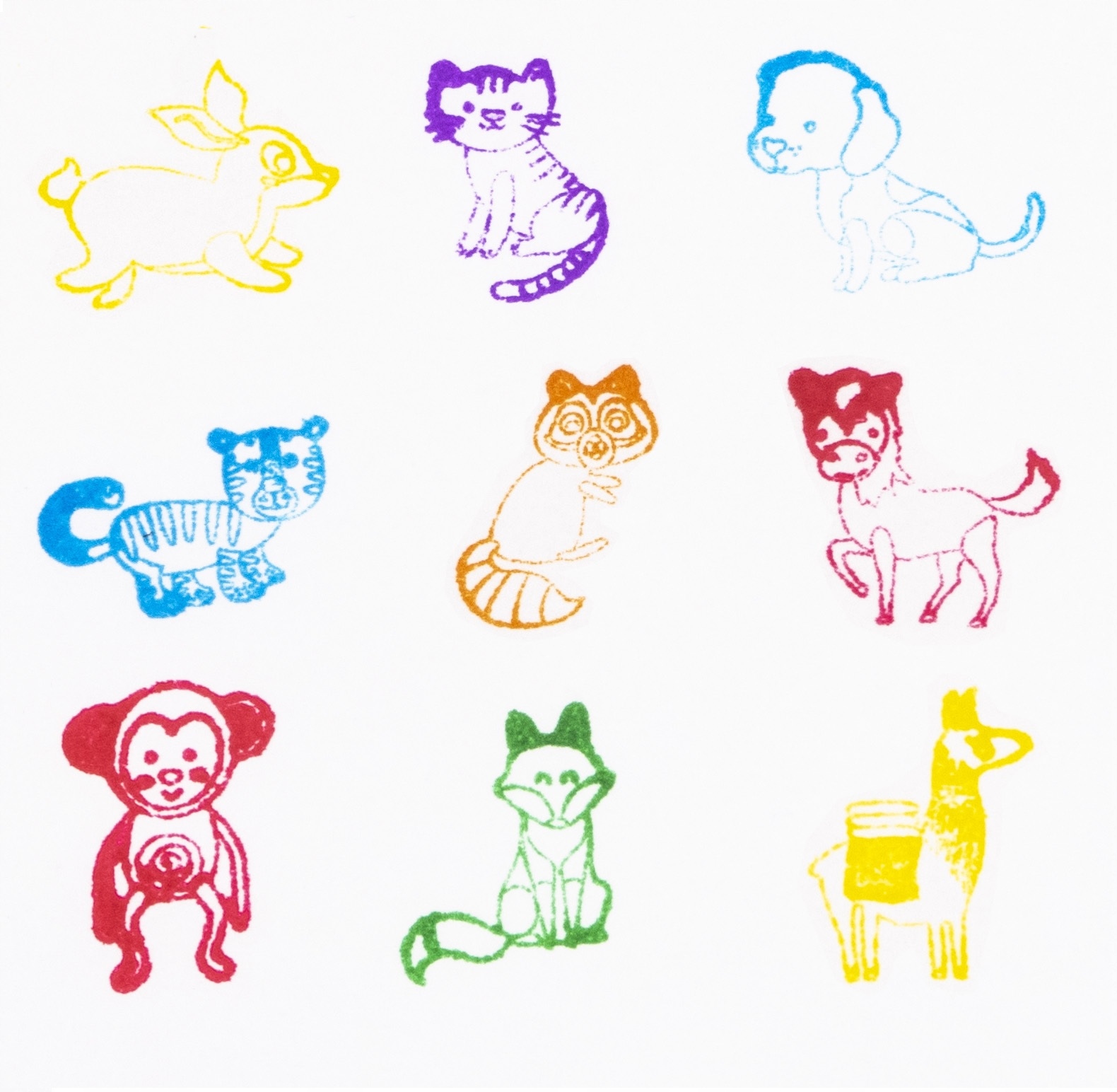 STEMPELKI OZDOBNE PIECZĄTKI 9 SZTUK ZWIERZĄTKA Płeć chłopcy