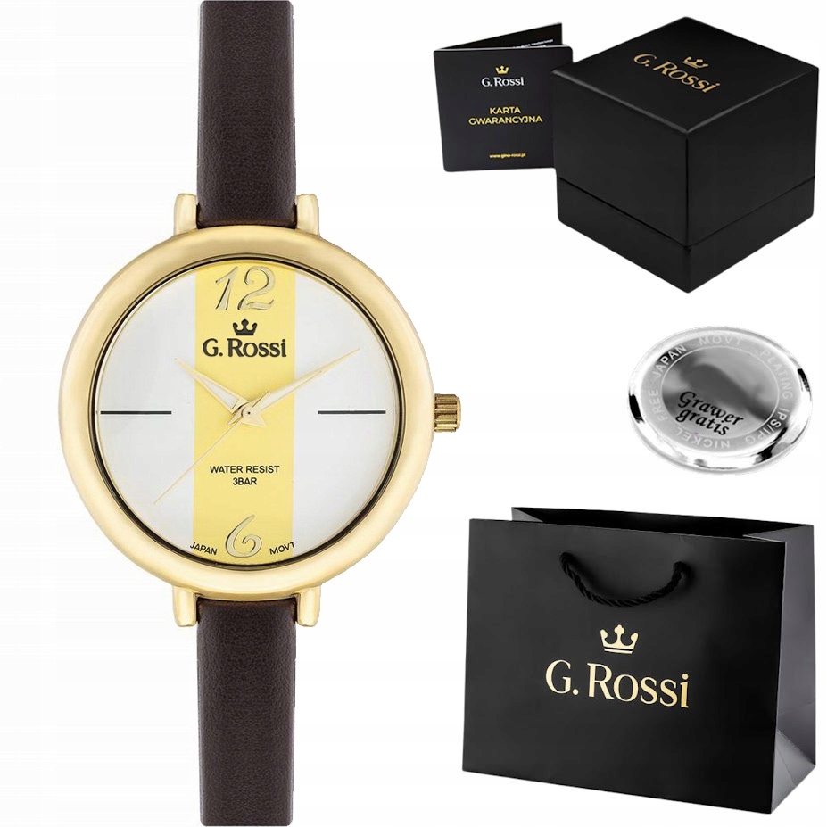 Dámské hodinky G. Rossi jsou jemné a elegantní, ideální jako Dárek s gravírováním