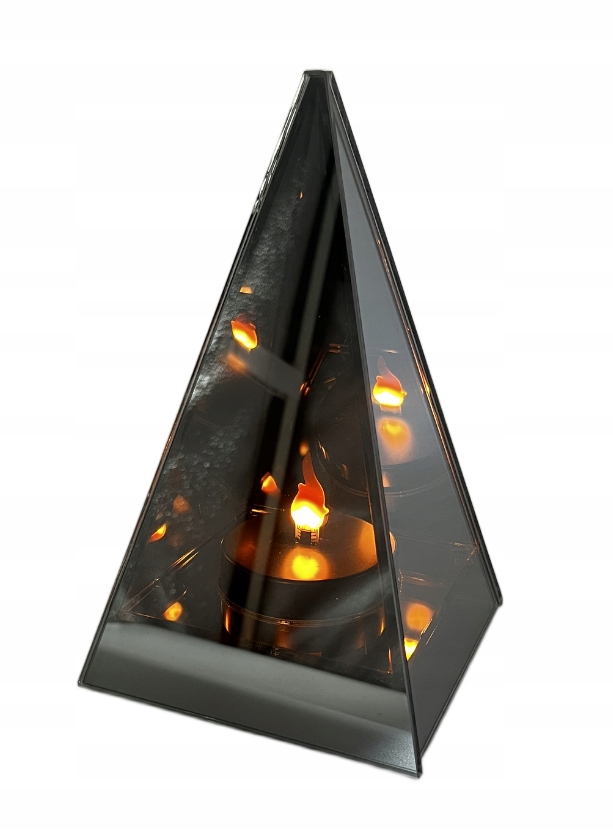 Lustrzany Lampion Piramida LED 20 cm