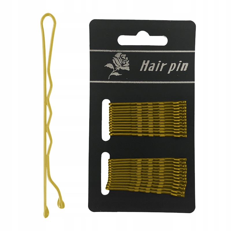 

Wsuwki Fryzjerskie Do Włosów Zestaw 24 Szt. Złote