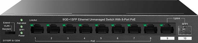 Switch Poe Tenda TEG1110PF-8-120W