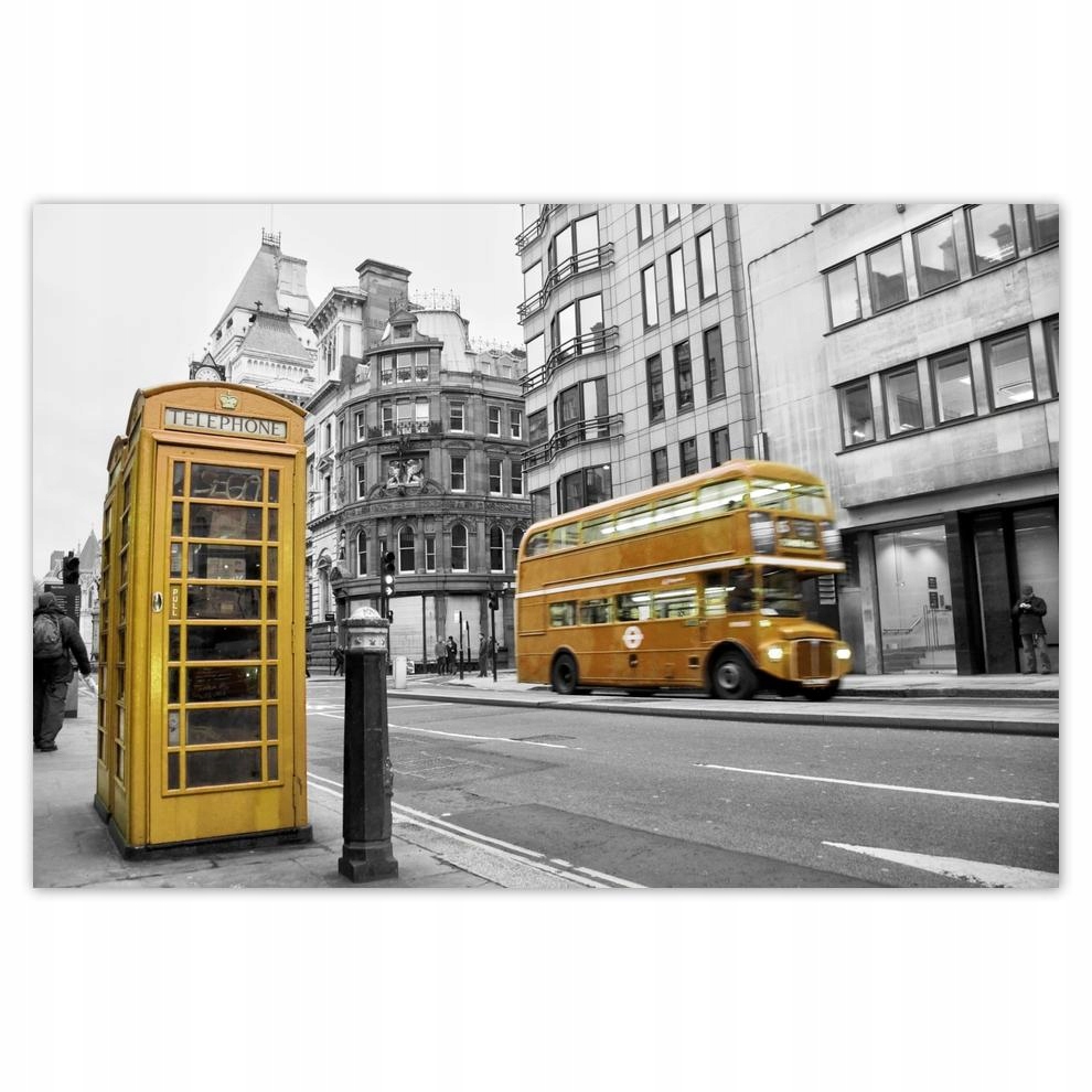 

Plakat 93x62 Żółty londyński autobus