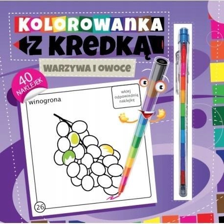 

Kolorowanka Z Kredką Warzywa i owoce 40 naklejek