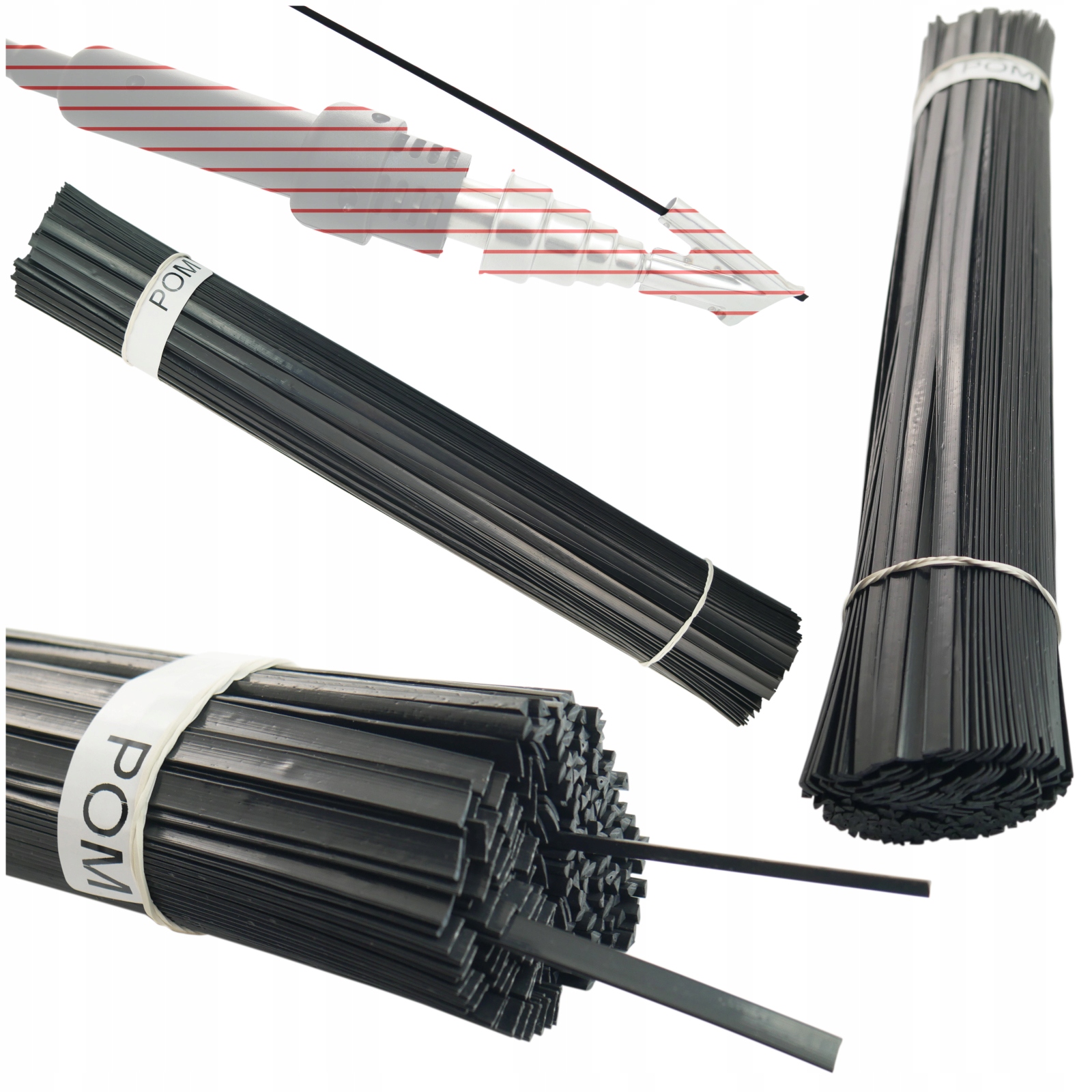 Pojivo pro svařování plastů Pom 1kg mix Pásků Trojúhelníků pro svařování