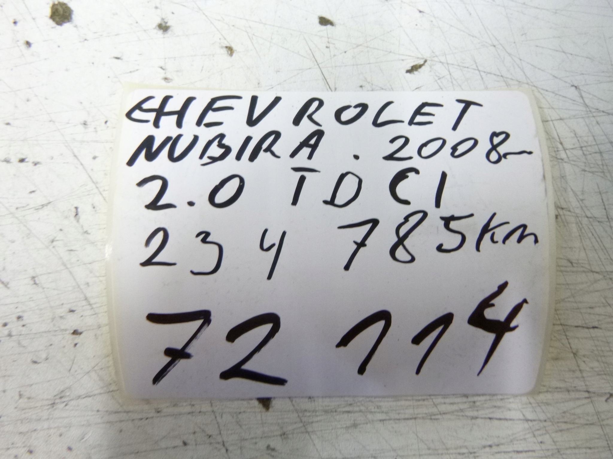 engine Chevrolet Nubira 2.0TDCi LMN 08r.