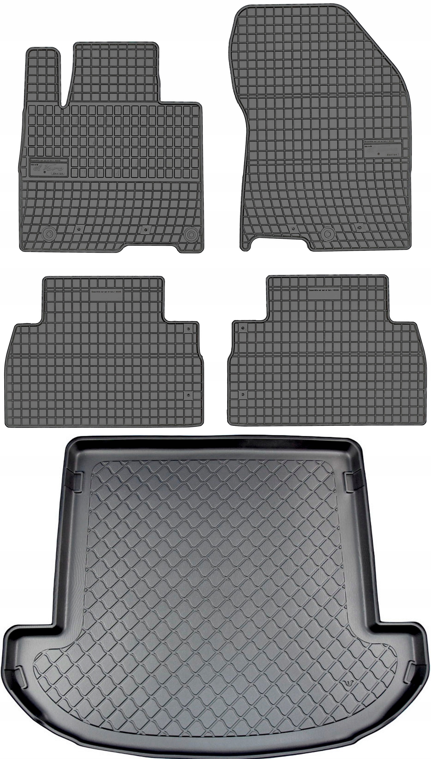 Hyundai Santa Fe IV Tm 7os 2018- Koberce s rohožou