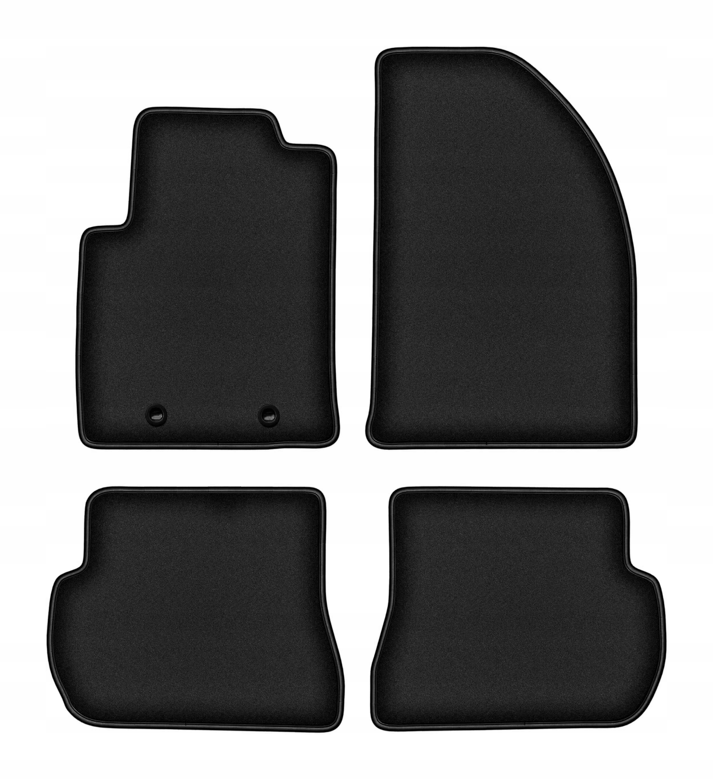 Koberčeky do auta velúrové čierne 4 ks pre: Ford Fiesta MK6 2002-2010
