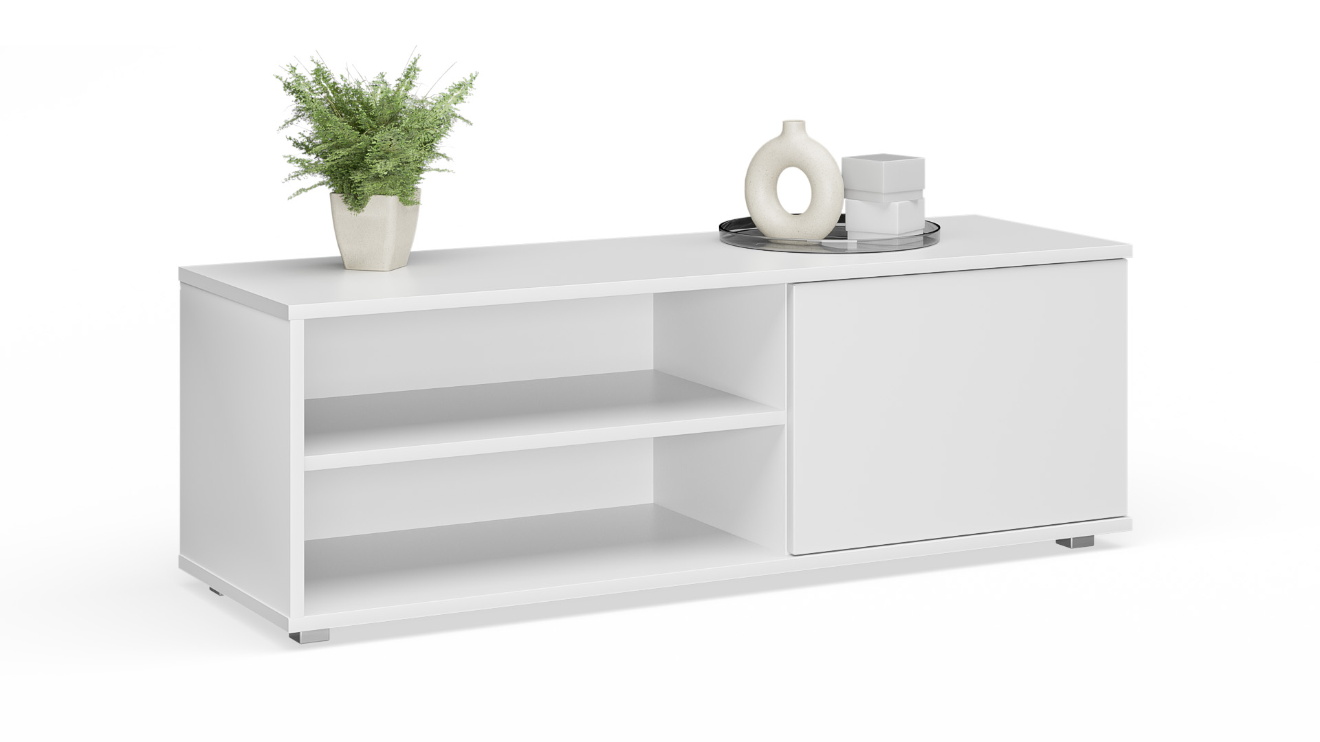 Rtv skrinka Viva 110 cm farba Biely stolík pod televízor