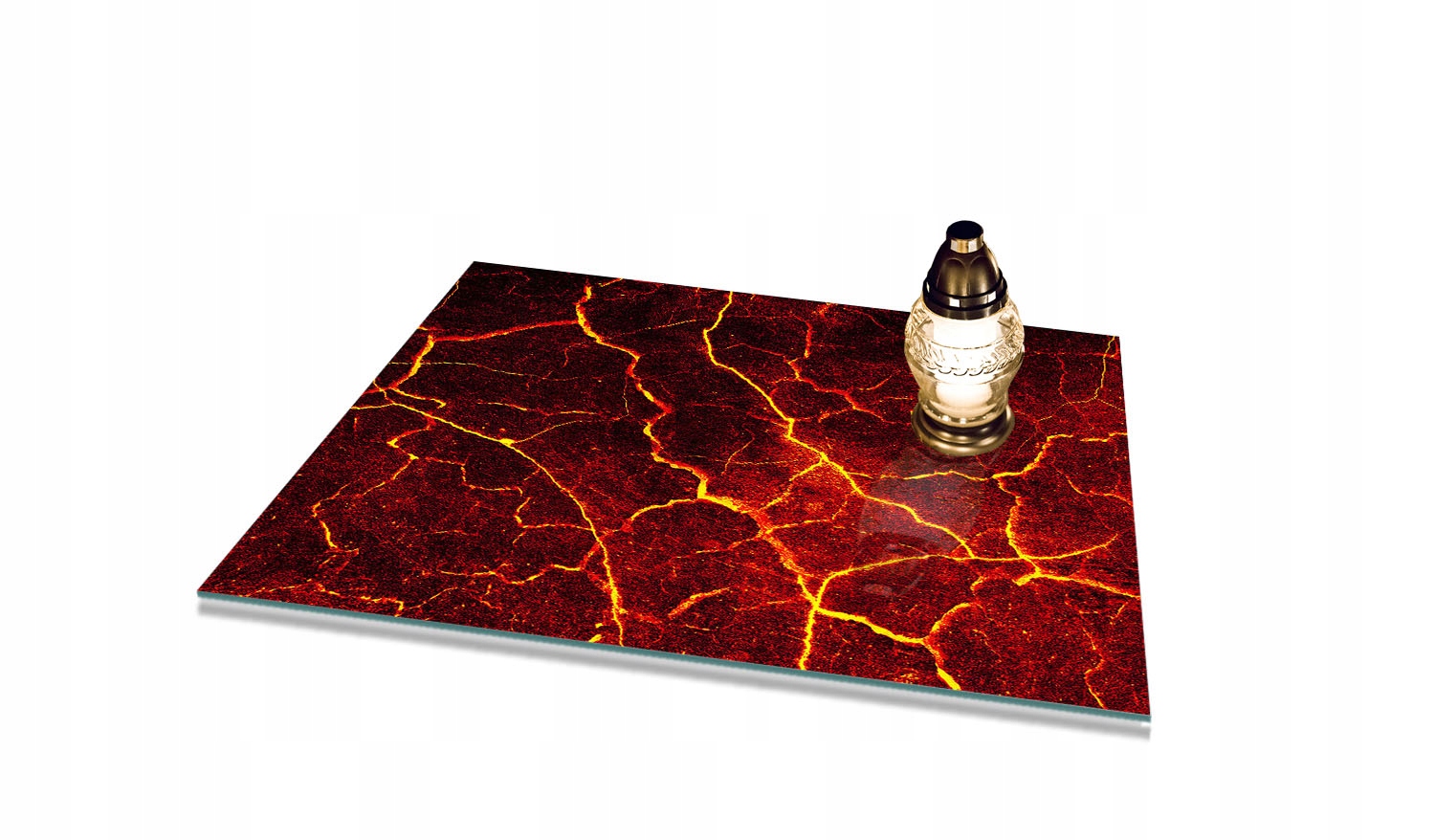 Skleněná podložka Tvrzená Pod Zničení Mramor 60x52 cm Hřbitov Památník