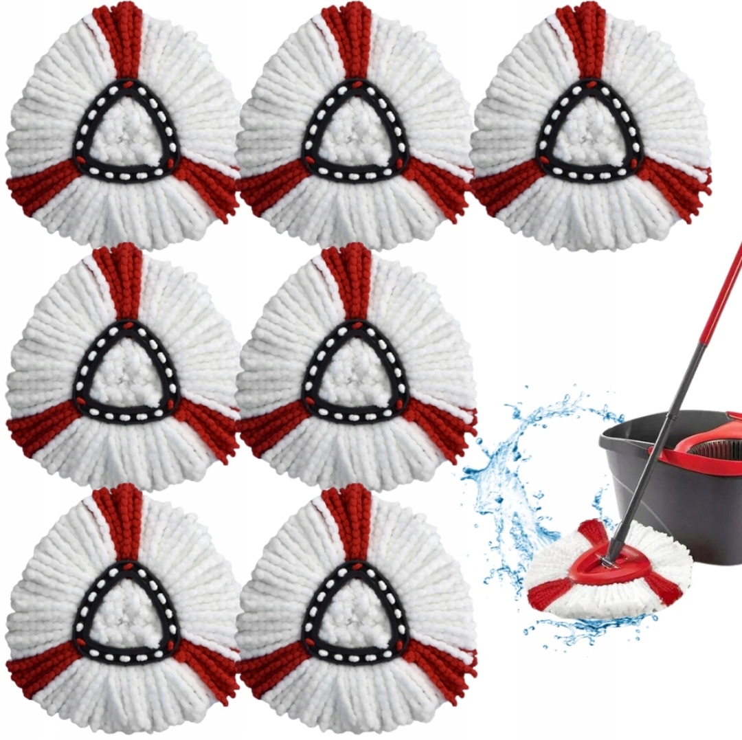 7 X Vložka Do Mopu Vileda Easy Wring Clean Turbo Rotační Ultraabsorpční